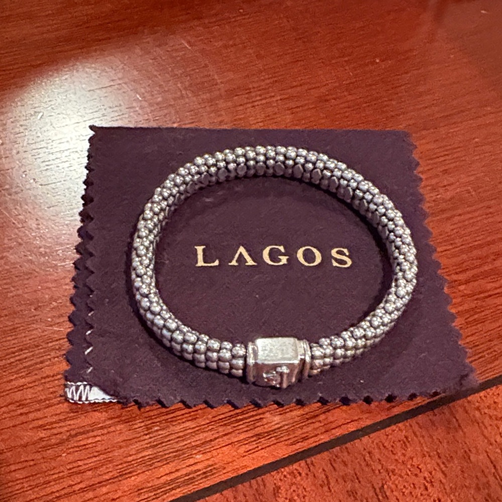 LAGOS Caviar Silver Beaded Bracelet size 7.5
